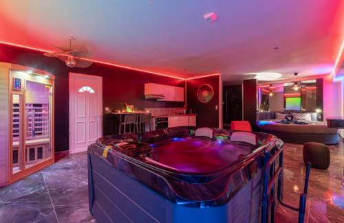 Vieille-Toulouse Apartment | L'Horizon - Suite romantique avec jacuzzi, sauna, piscine & vidéo projecteur