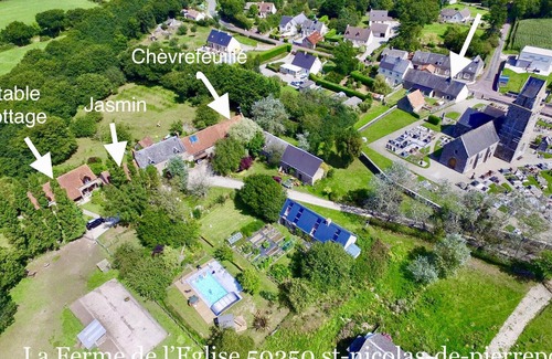Saint-Nicolas-de-Pierrepont Cottage | La Ferme de l’Eglise - heated pool, ponies, goats, sheep chickens, close beaches