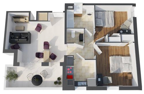 Toulouse South-East Apartment | La loge du Minotaure, parking et bureaux
