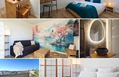 Quartier Croix-Daurade Apartment | La Parenthèse Zen - Grande terrasse avec vue