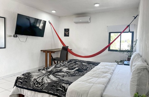 Colonia Adolfo Lopez Mateos Hotel | La Perle Noire | BN - Terasse et Piscine