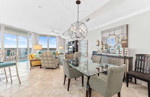 Gulf Shores Condo | Lagoon Front corner unit with lagoon and gulf views! 10th floor 3 bed 3 bath