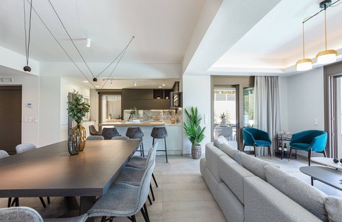 Panormos Villa | Lagoon Seaside Villa, Walking distance to the beach & shops!Car Free holiday!