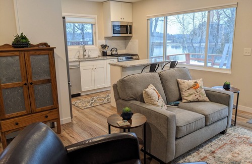 Lake Ann Cottage | Lake Ann, MI cozy waterfront cottage, newly remodeled with private beach & dock