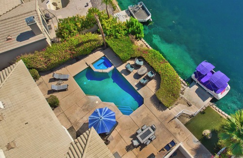 La Quinta House | Lake Front House with Boat in La Quinta
