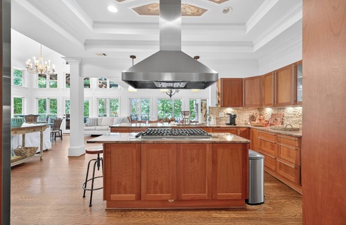 Buford House | Lake Home with Carriage House + Largest 2-Story Dock on Lanier