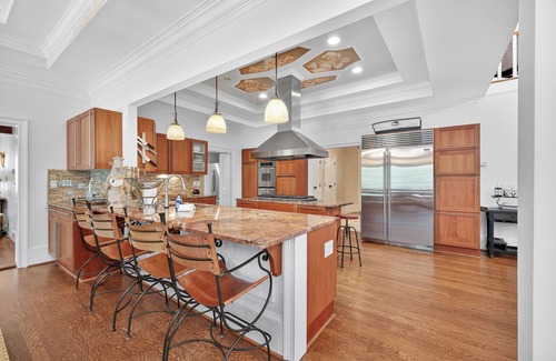 Buford House | Lake Home with Carriage House + Largest 2-Story Dock on Lanier