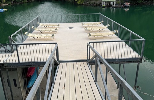 Jacksboro House | Lake House/Norris Lake. Private dock with covered slip near Twin Cove Marina.