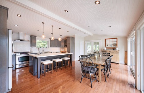 Muskoka Lakes Cottage | Lake Muskoka, 6 bdrm, 5 bath, level land, sandy beach, sauna, coach house!
