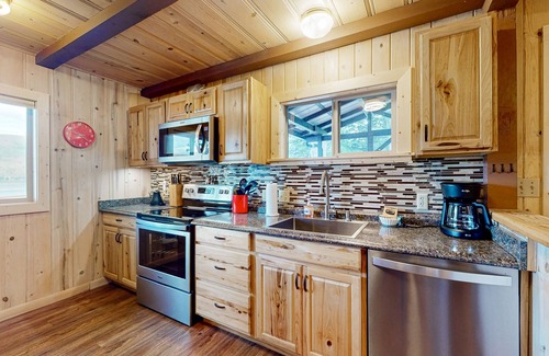 Joseph Cabin | Lake-view cabin on Wallowa Lake with large mountain-view deck