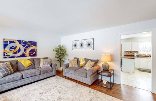 Portage House | Lake-view home with private hot tub, deck