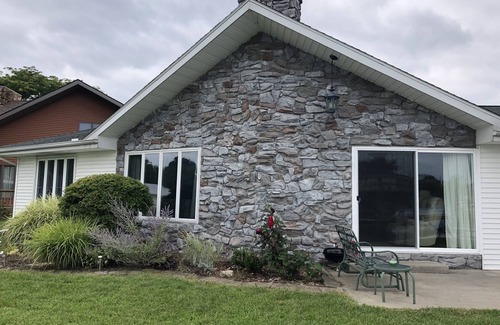 Enchanted Hills House | Lake Wawasee waterfront home overlooking Johnson's Bay. New Renovations for 2024