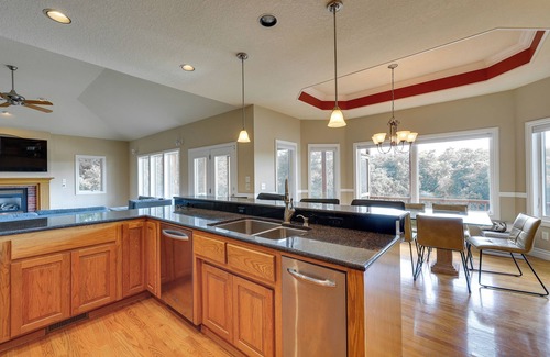 Bella Vista House | Lakefront Bella Vista Home w/Game Room & Dock!