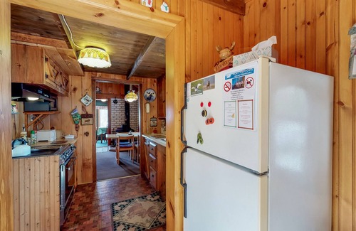 Greenville House | Lakefront cabin with private boat ramp, lake access, wrap-around porch, firepit
