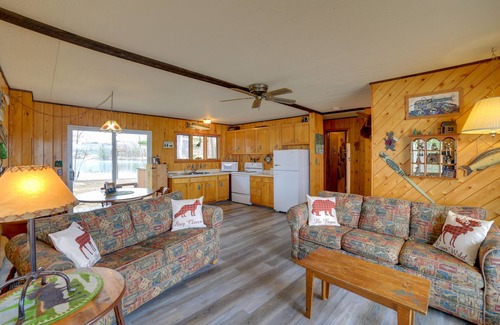 Manistique Cabin | Lakefront Cabin w/Private Dock & Beach!