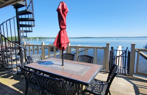 Malta Condo | LAKEFRONT, Dock, Near Restaurants, Track & Downtown Saratoga Springs!