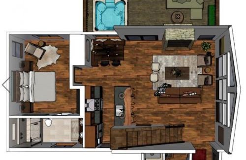 Estes Park House | Lakefront Escape Two Large Patios, Jacuzzi and Indoor Outdoor Fireplace