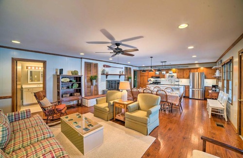 Harrison House | Lakefront Harrison Home with Sunroom, Deck, and Dock!