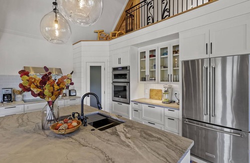 Forest Lake Heights House | Lakefront Home, Amazing View + Dock, Sauna, Hot Tub, Fire Pit, 2 Patios, Game Rm