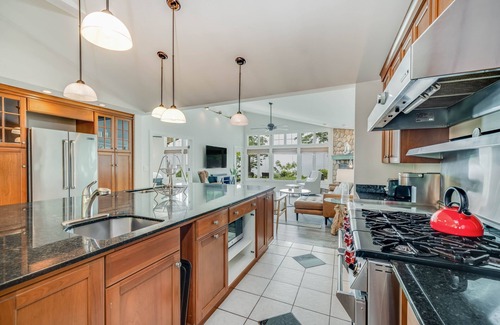 South Haven House | Lakefront Home w/Pool, Hot Tub, Firepit & Private Beach!