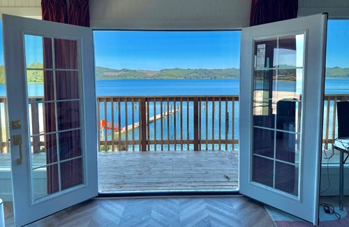 Dunes City House | Lakefront House w/Panoramic Views, Balcony & Dock