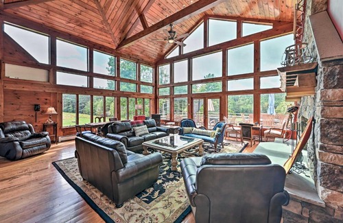 Oneonta House | Lakefront Oneonta Estate with Fire Pit and Deck!