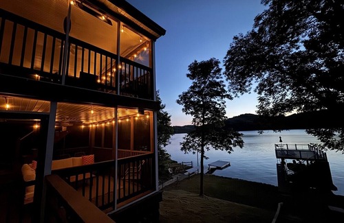 Ingles Cabin | Lakefront Retreat w/Dock, Fire Pit & Screened Porches