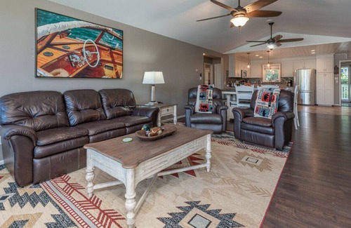 Goodview House | Lakefront Retreat w/ Game Room, Hot Tub, and Gym!