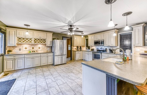 Bumpass House | Lakefront Retreat with Dock, Private Hot Tub, Central AC, and Private Beach