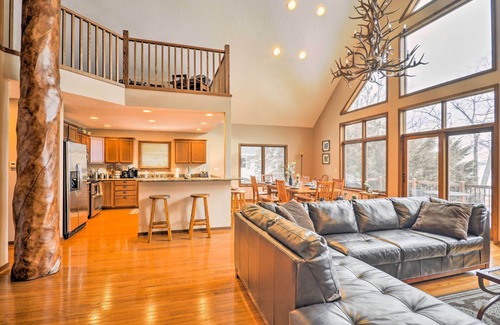 Higgins Lake House | Lakefront Roscommon Home w/Game Room & Dock!