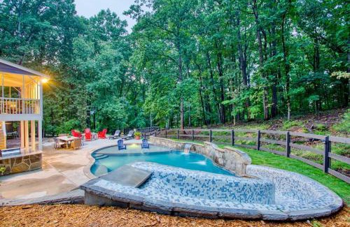 Flowery Branch House | Lakefront, Saltwater Pool, Backyard Oasis, Private Dock, Home Gym