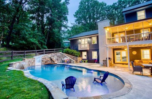 Flowery Branch House | Lakefront, Saltwater Pool, Backyard Oasis, Private Dock, Home Gym