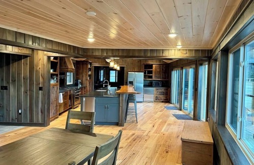 Naples House | Lakefront views fire place Private Beach