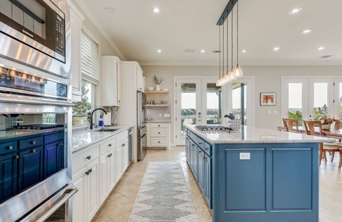 Point Venture House | Lakefront w gourmet kitchen, open living, multiple decks/patios, hot tub, dock