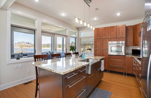 Michigan City House | Lakefront w/your own sandy beach! Sleeps 17. Family friendly! NO PETS