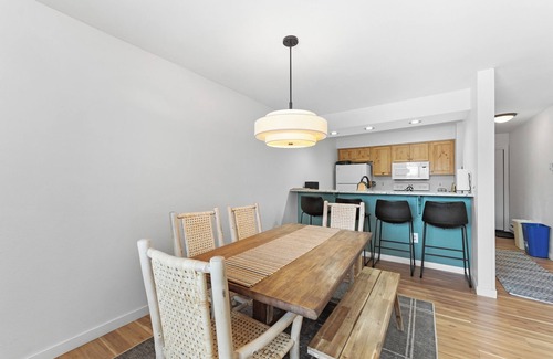 Lakeside Village Condo | Lakeside Village Condo w/Private Patio for Mountain Views & Shared Hot Tub!