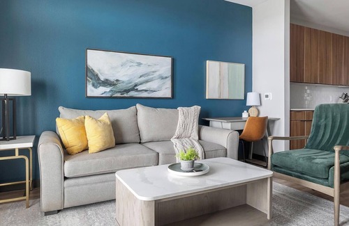 Buda Apartment | Landing | Modern 1BD, Clubhouse, Game Room