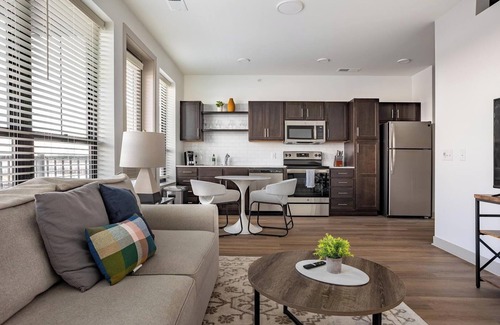 McCordsville Apartment | Landing | Stunning 1BD, Courtyard, Rooftop Lounge