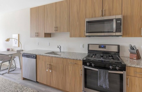 Carteret Apartment | Landing | Stylish 1BD, Rooftop Lounge, Gym