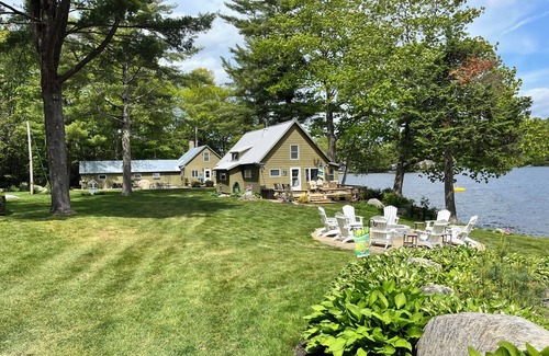 Rome House | Landmark 3 Camp Estate with Private Beach and Pier in Belgrade Lakes, Maine