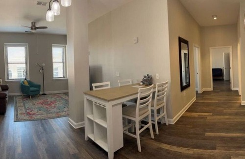 West Main Historic District Condo | Large 2 King BR Condo in Theater District w Free Parking Gym Secure Walkable