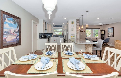 Santa Barbara Estates House | Large 4/3House - 7MIN WALK 2 BEACH!-Tiki, Heated Pool & Bikes Included