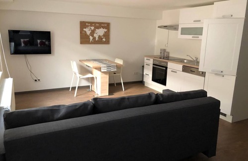 Wieblingen Apartment | Large basement apartment with kitchenette and bathroom, centrally located
