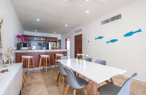 Akumal Condo | Large beachfront penthouse, perfect for families, AC and pool!