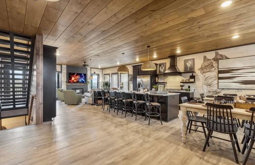 Sevierville Cabin | Large cabin a few miles from top attractions with Pool, Movie Theater, & Arcades