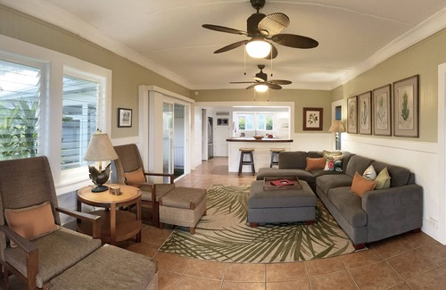 Kapaa House | Large family home along the ocean and bike path in Kauai. Sleeps 7! TVNC #4247