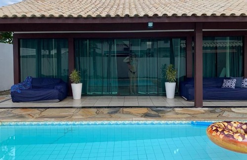 Sao Vicente de Paula House | Large Modern Beach House with Pool, Barbecue Area, Lounge and Relaxing Area.