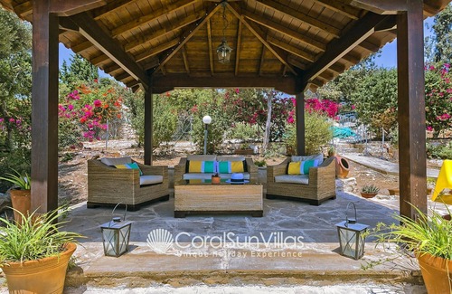 Pegeia Villa | Large Pool & Garden, Billiard, Peaceful Area, Near to the Sea, Coral Bay Paphos