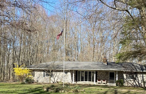 Three Oaks House | Large pool, hot tub, 5 BR, fire pit, playground; 8 min to Three Oaks & Beach