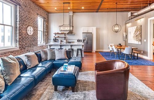 Historic District - North Condo | Large, Stylish Two-Story Loft Overlooking Broughton Street by Lucky Savannah